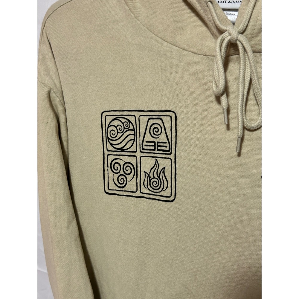 Nickelodeon Avatar The Last Airbender Hoodie Tan Mens Large Graphic Sweatshirt - Picture 4 of 7